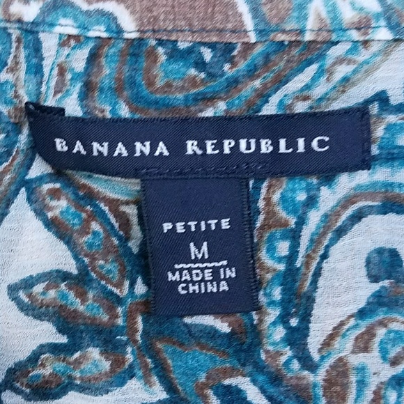 Banana Republic Sheer Floral Blouse Size MP - Picture 8 of 8